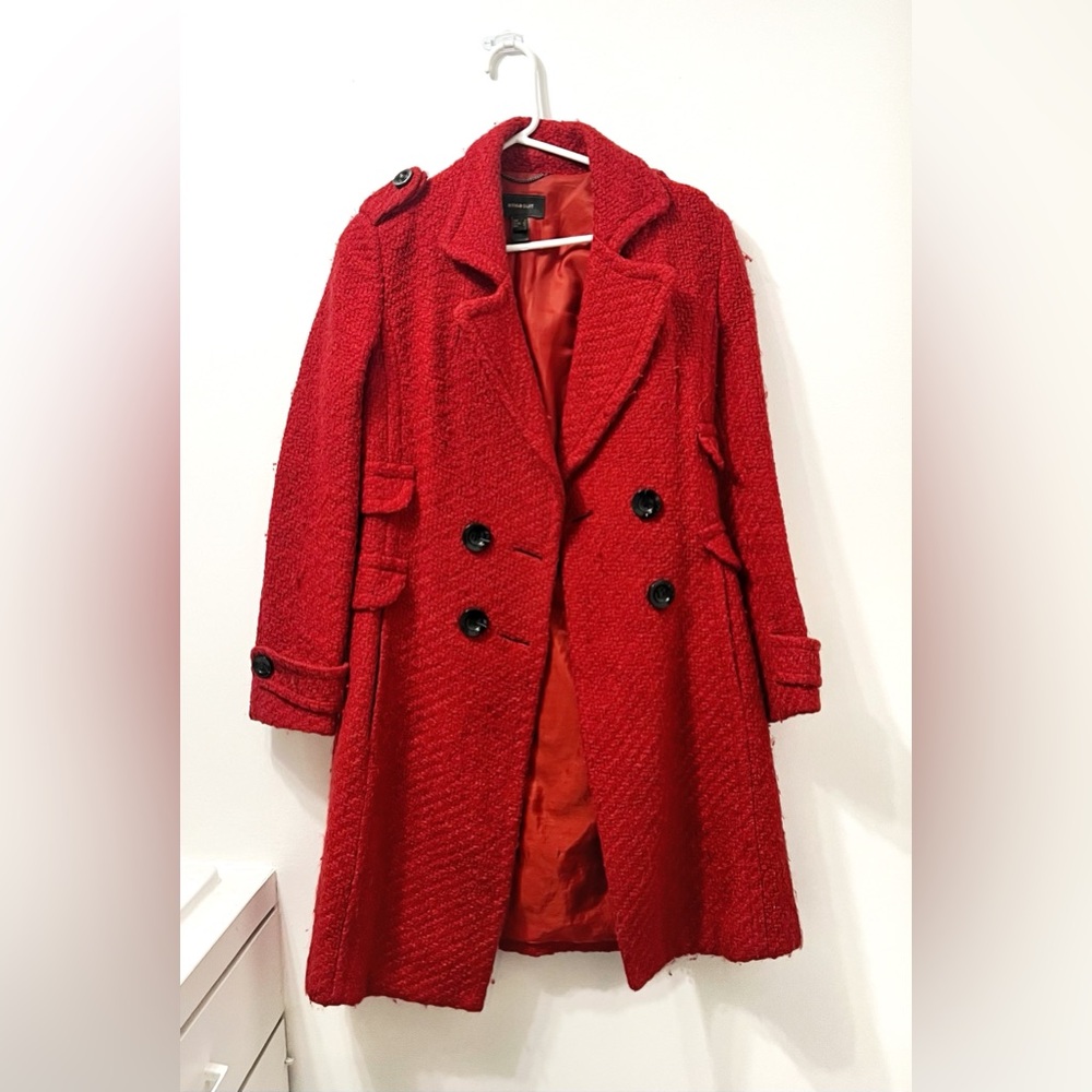 Mango | Red Wool Jacket - Picture 5 of 5